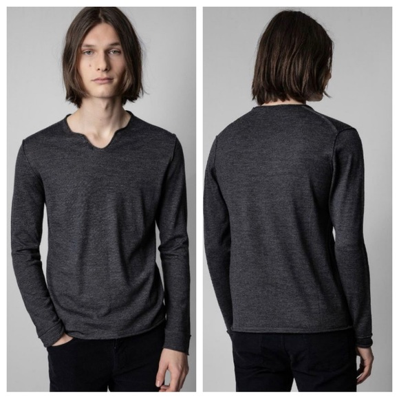 Zadig & Voiltaire Henley Neck Monastir Sweater Size M - Picture 1 of 16